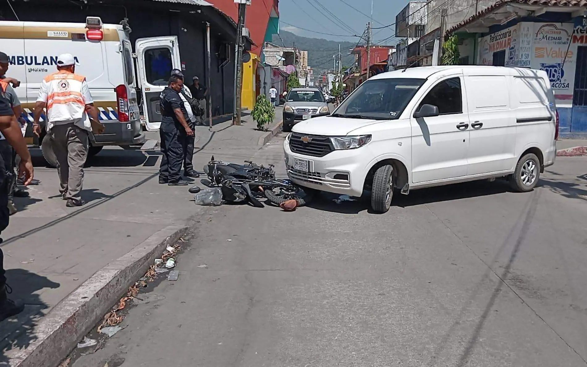 motocicleta chocada